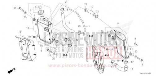 RADIATEUR CRF450RXS de 2025